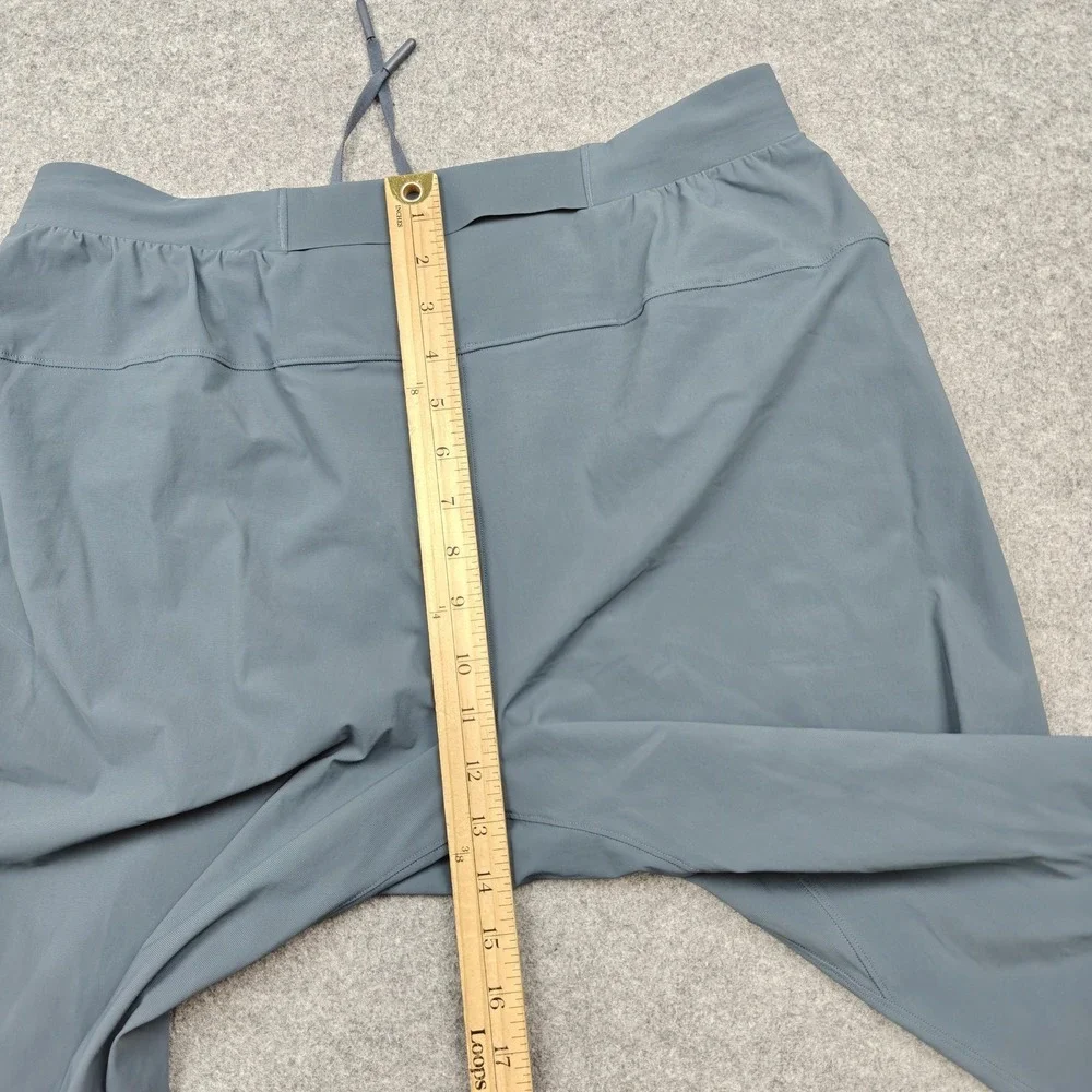 Lululemon Pants Mens Large Blue Woven Jogger Elastic Waist Zip Ankle Pockets